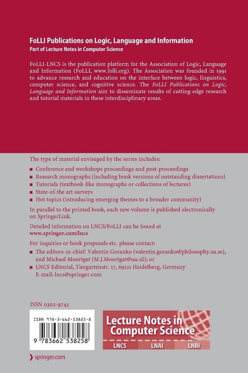Produktbild: Logical Aspects of Computational Linguistics. Celebrating 20 Years of LACL (1996&ndash;2016)