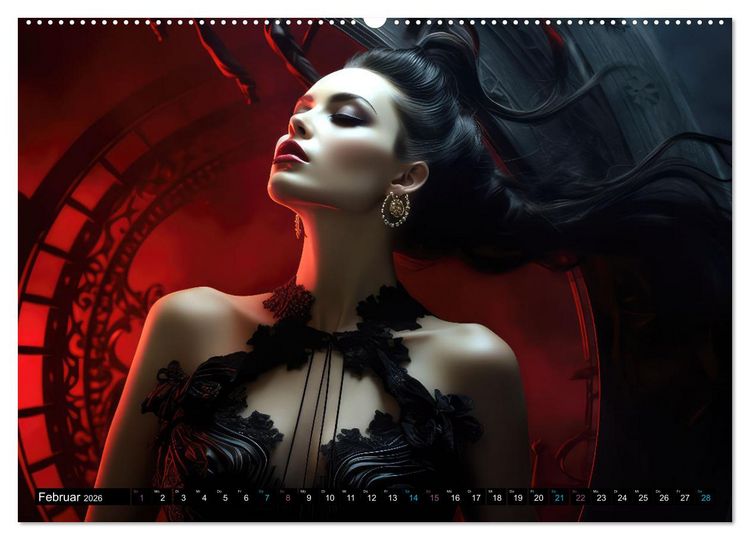 Produktbild: Vampire Nachtkreaturen (hochwertiger Premium Wandkalender 2026 DIN A2 quer), Kunstdruck in Hochglanz