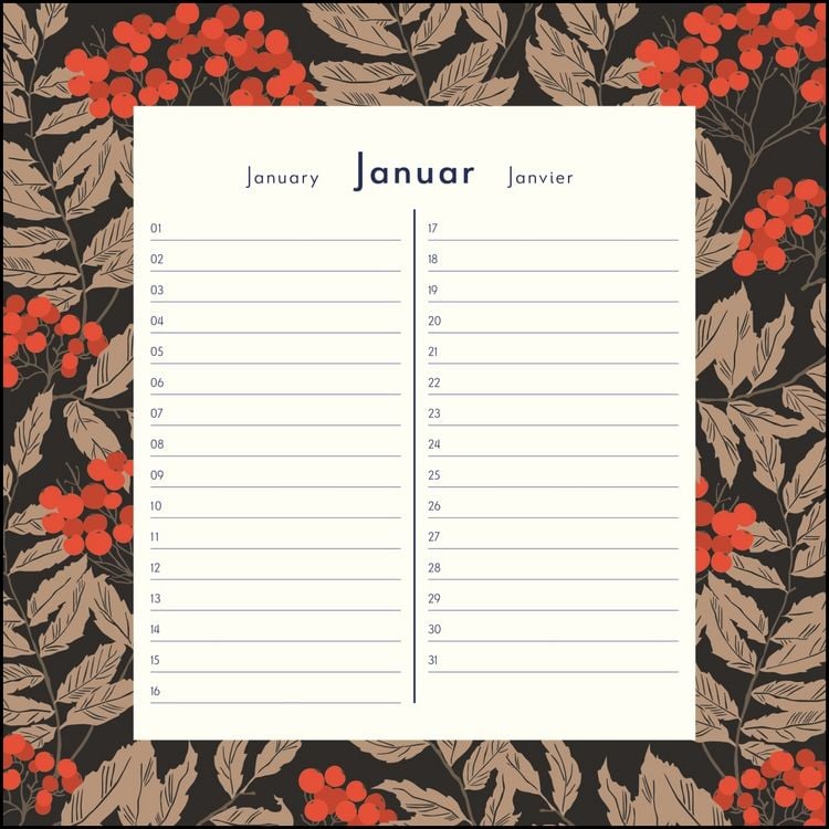 Produktbild: Immerw&auml;hrender Geburtstagskalender &ndash; Lovely Flowers &ndash; Haferkorn & Sauerbrey &ndash; Quadrat-Format 24 x 24 cm