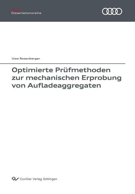 Produktbild: Optimierte Pr&uuml;fmethoden zur mechanischen Erprobung von Aufladeaggregaten
