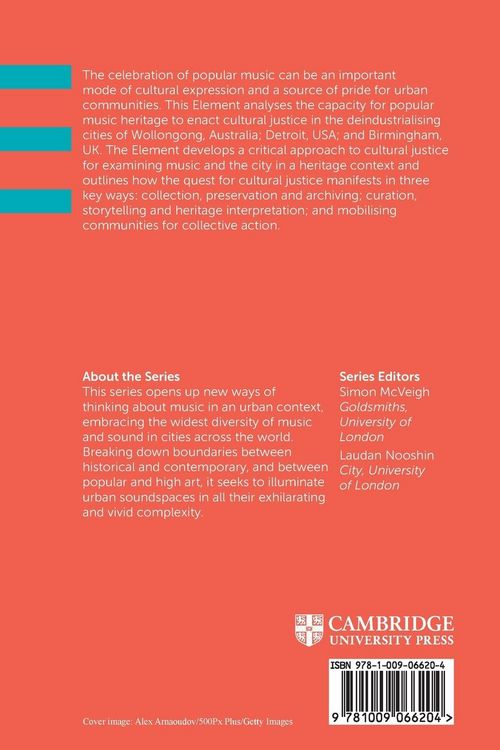 Produktbild: Popular Music Heritage, Cultural Justice and the Deindustrialising City