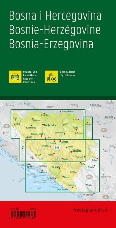 Produktbild: freytag & berndt Stra&szlig;enkarte Bosnien-Herzegowina 1:200.000