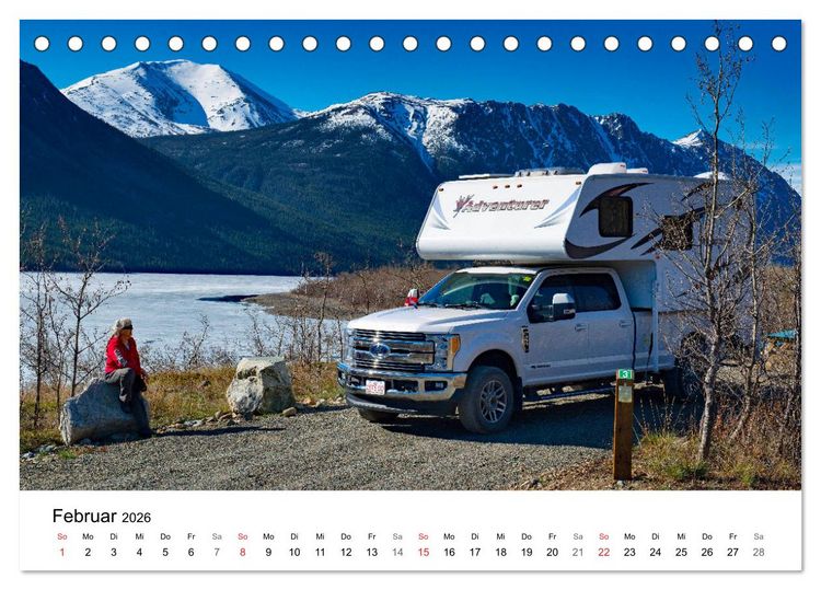 Produktbild: KANADA Mit dem Camper quer durch die Rockies (Tischkalender 2026 DIN A5 quer), CALVENDO Monatskalender