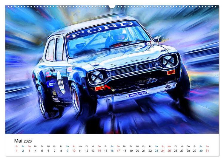 Produktbild: Tourenwagen von gestern (Wandkalender 2026 DIN A2 quer), CALVENDO Monatskalender