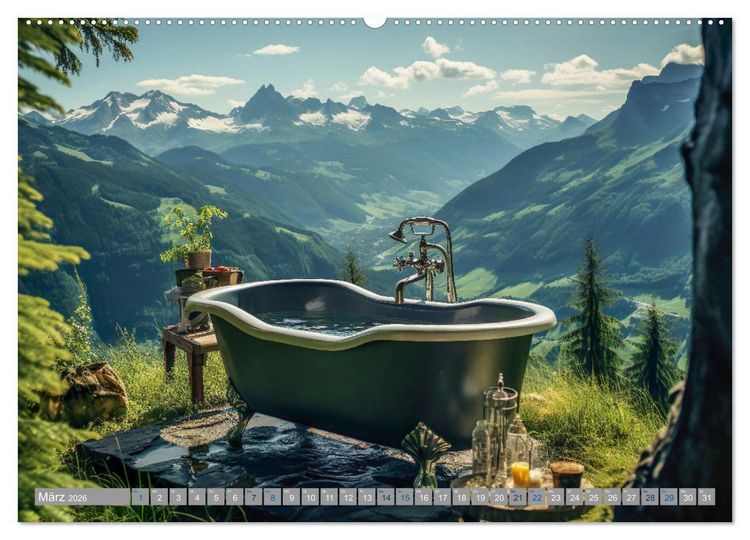 Produktbild: Wannenidylle (hochwertiger Premium Wandkalender 2026 DIN A2 quer), Kunstdruck in Hochglanz