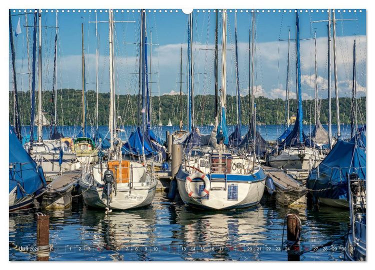 Produktbild: F&uuml;nf-Seen-Land (hochwertiger Premium Wandkalender 2026 DIN A2 quer), Kunstdruck in Hochglanz