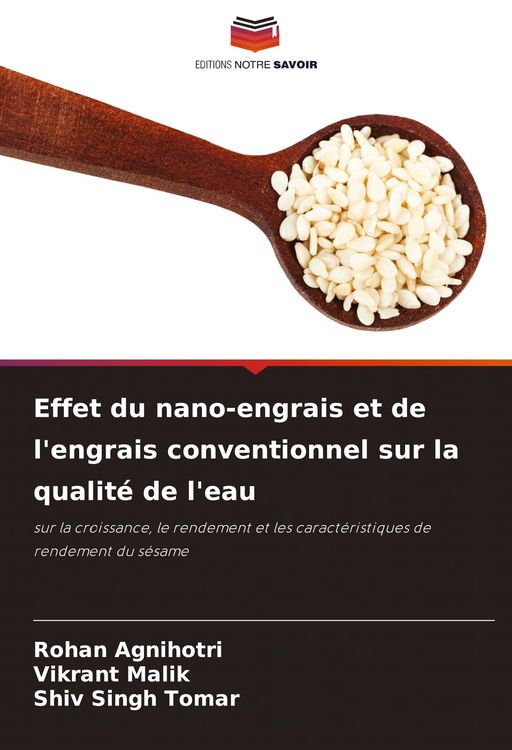 Produktbild: Effet du nano-engrais et de l'engrais conventionnel sur la qualit&eacute; de l'eau