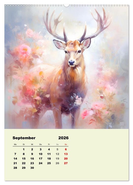Produktbild: Krafttiere als spirituelle Begleiter (Wandkalender 2026 DIN A2 hoch), CALVENDO Monatskalender