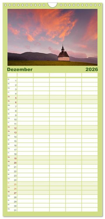 Produktbild: Familienplaner 2026 - Die Steirische Krakau mit 5 Spalten (Wandkalender, 21 x 45 cm) CALVENDO