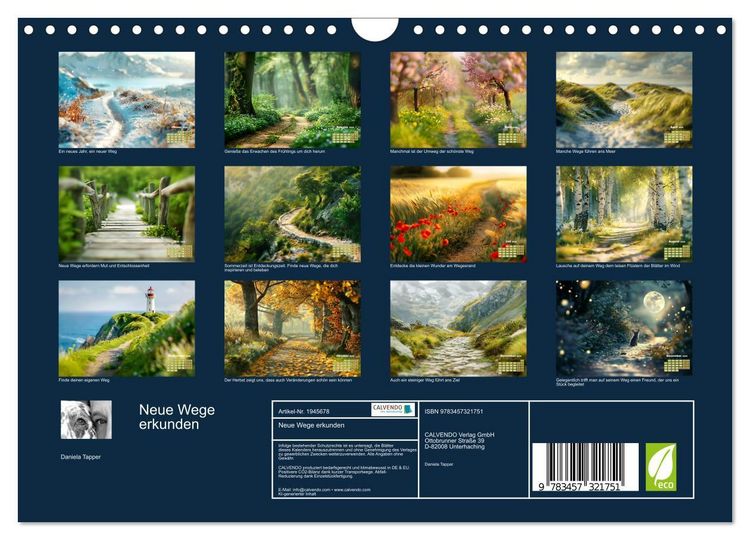 Produktbild: Neue Wege erkunden (Wandkalender 2026 DIN A4 quer), CALVENDO Monatskalender