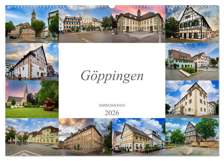 Produktbild: G&ouml;ppingen Impressionen (Wandkalender 2026 DIN A2 quer), CALVENDO Monatskalender