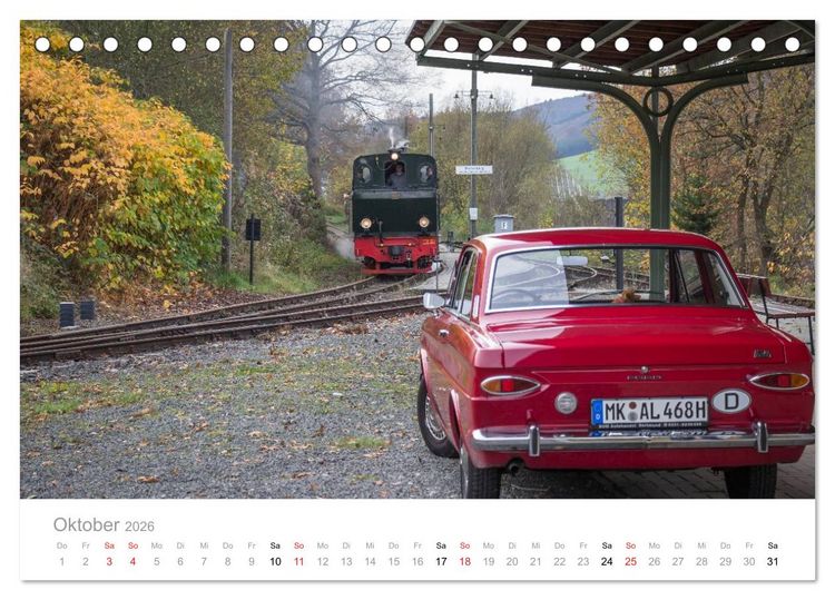 Produktbild: Schmalspurbahn Dampflok Bieberlies (Tischkalender 2026 DIN A5 quer), CALVENDO Monatskalender