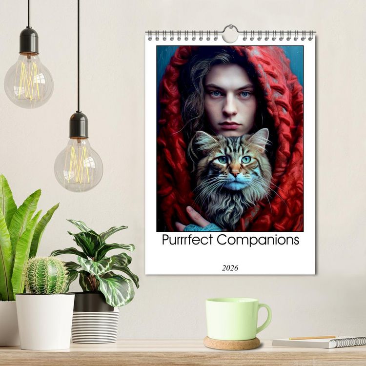 Produktbild: Purrrfect Companions (Wall Calendar 2026 DIN A4 portrait), CALVENDO 12 Month Wall Calendar