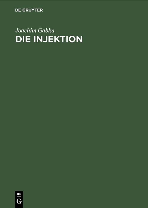 Produktbild: Die Injektion