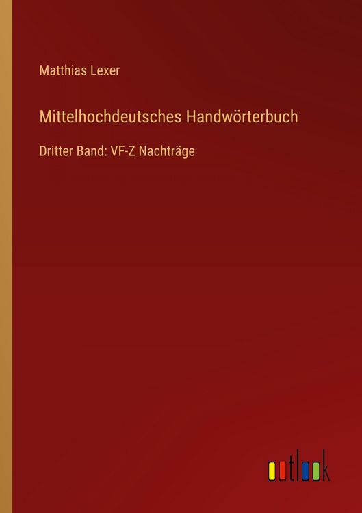 Produktbild: Mittelhochdeutsches Handw&ouml;rterbuch