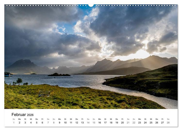 Produktbild: NORWEGEN - NORDMEER LANDSCHAFTEN (Wandkalender 2026 DIN A2 quer), CALVENDO Monatskalender