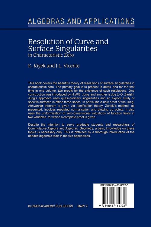 Produktbild: Resolution of Curve and Surface Singularities in Characteristic Zero