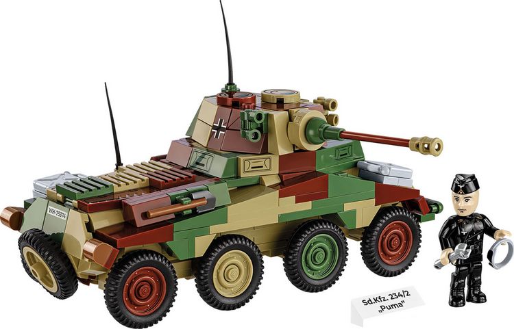 Produktbild: COBI Historical Collection 2287 - Sd.Kfz. 234/2 PUMA, WWII, Panzer, Bausatz, 1:35, 470 Klemmbausteine