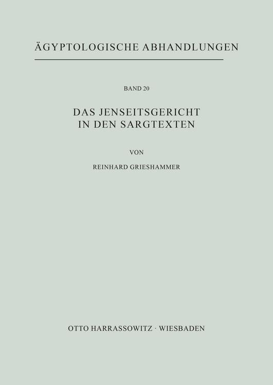 Produktbild: Das Jenseitsgericht in den Sargtexten