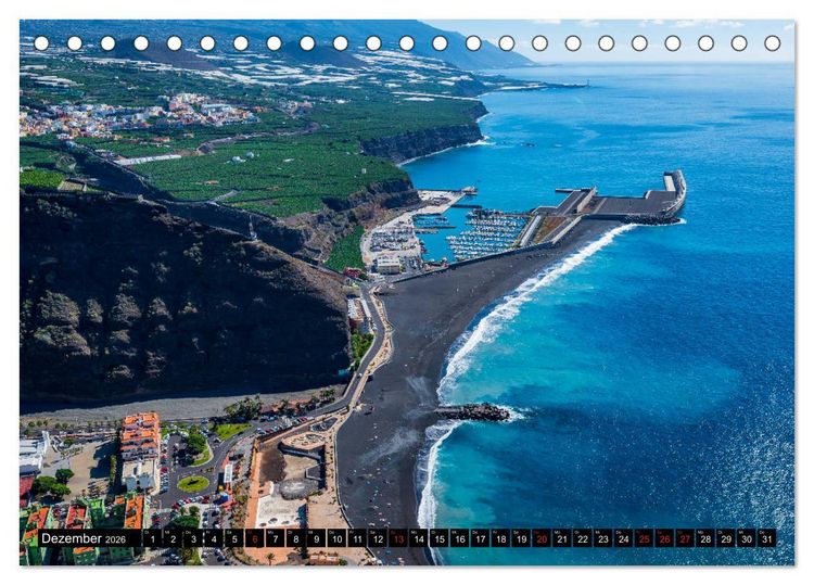 Produktbild: La Palma - Landschaften und Meer (Tischkalender 2026 DIN A5 quer), CALVENDO Monatskalender
