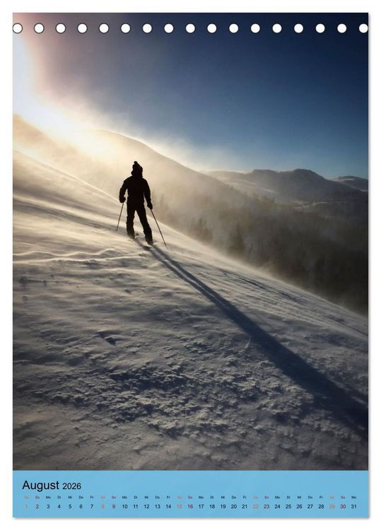 Produktbild: Endlich wieder Skifahren (Tischkalender 2026 DIN A5 hoch), CALVENDO Monatskalender