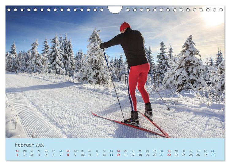 Produktbild: Langlaufen - f&uuml;r K&ouml;rper und Seele (Wandkalender 2026 DIN A4 quer), CALVENDO Monatskalender