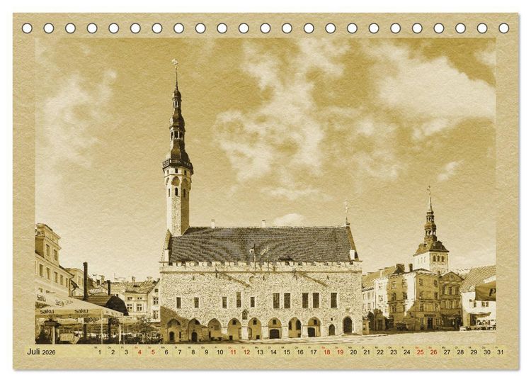 Produktbild: Das Baltikum - Ein Kalender im Zeitungsstil (Tischkalender 2026 DIN A5 quer), CALVENDO Monatskalender