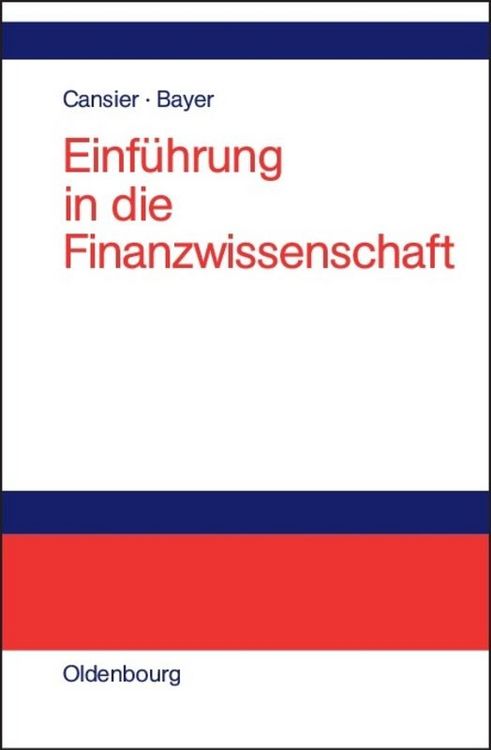Produktbild: Einf&uuml;hrung in die Finanzwissenschaft