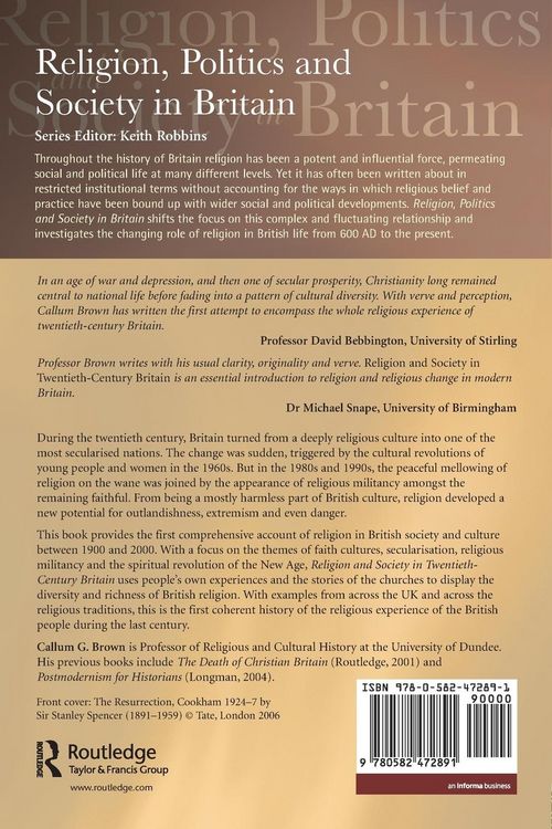Produktbild: Religion and Society in Twentieth-Century Britain