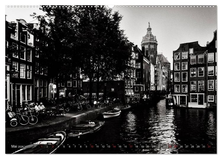 Produktbild: Ein Blick auf Amsterdam (hochwertiger Premium Wandkalender 2026 DIN A2 quer), Kunstdruck in Hochglanz