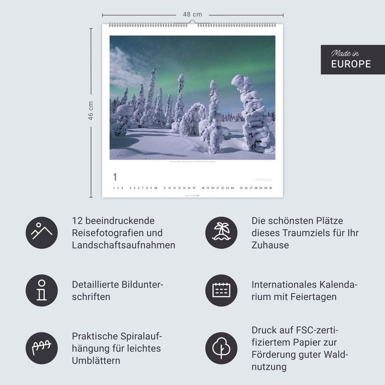 Produktbild: Schweden Kalender 2027 - Licht und Wasser