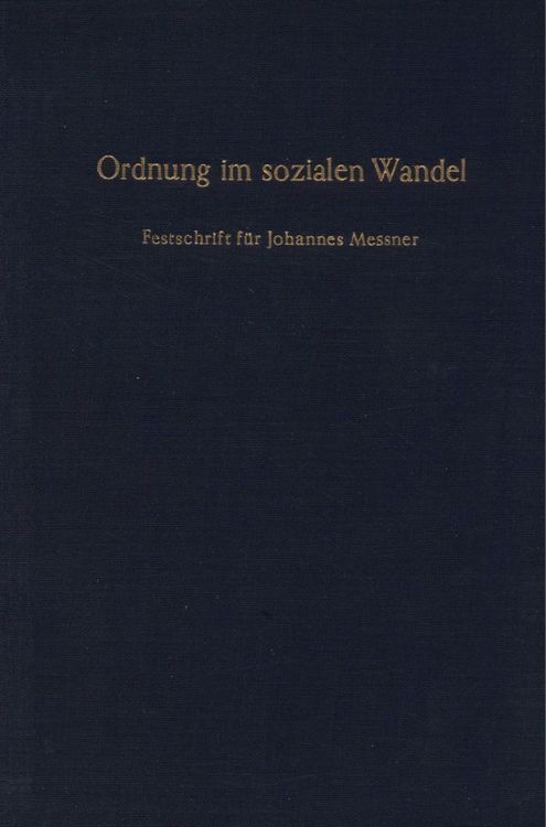 Produktbild: Ordnung im sozialen Wandel.