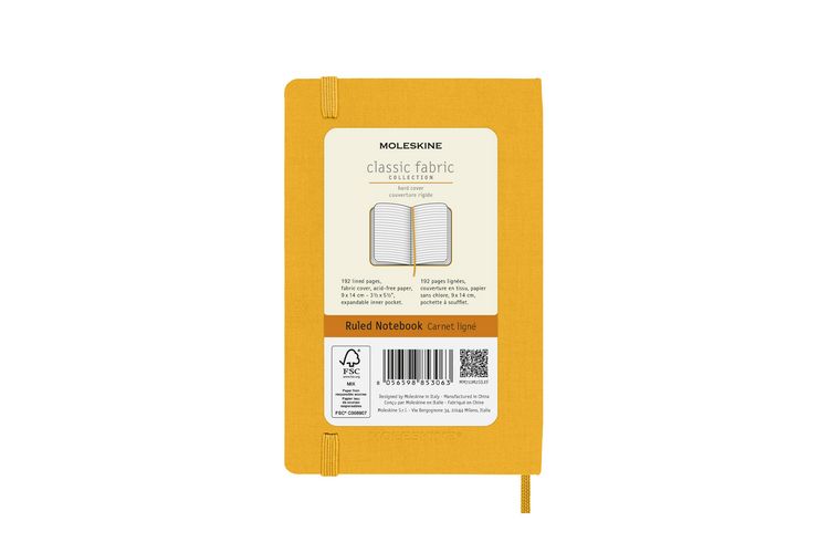 Produktbild: Moleskine Classic Notebook, Pocket, Ruled, Orange Yellow, Silk Hard Cover (3.5 x 5.5)