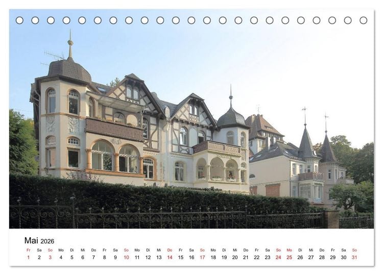 Produktbild: Wiesbaden - Stadt der Villen (Tischkalender 2026 DIN A5 quer), CALVENDO Monatskalender