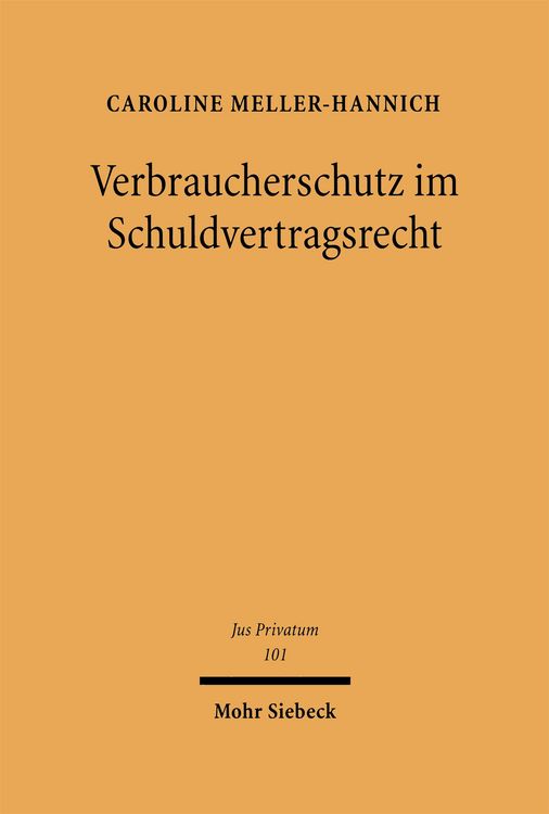 Produktbild: Verbraucherschutz im Schuldvertragsrecht