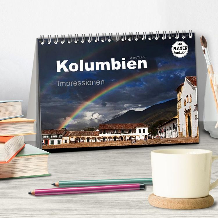 Produktbild: Kolumbien Impressionen (Tischkalender 2026 DIN A5 quer), CALVENDO Monatskalender