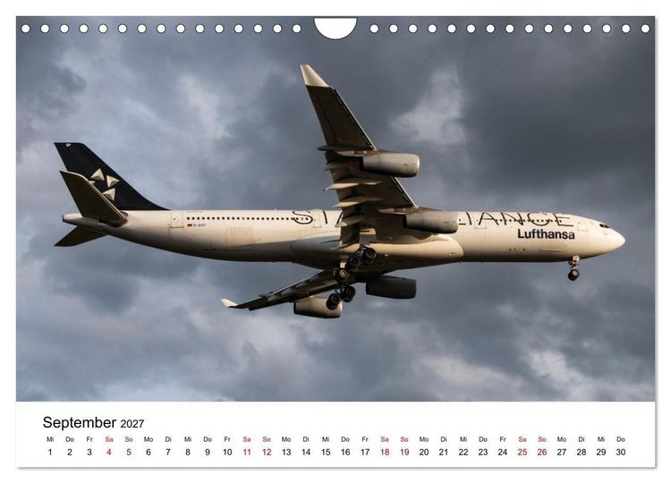 Produktbild: Airbus A340 Der fliegende Bleistift (Wandkalender 2027 DIN A4 quer), CALVENDO Monatskalender