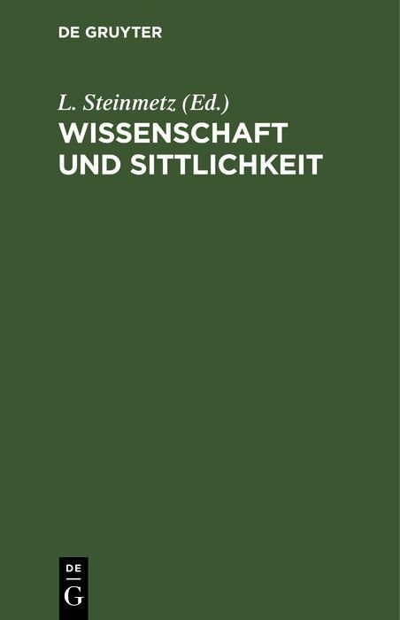 Produktbild: Wissenschaft und Sittlichkeit
