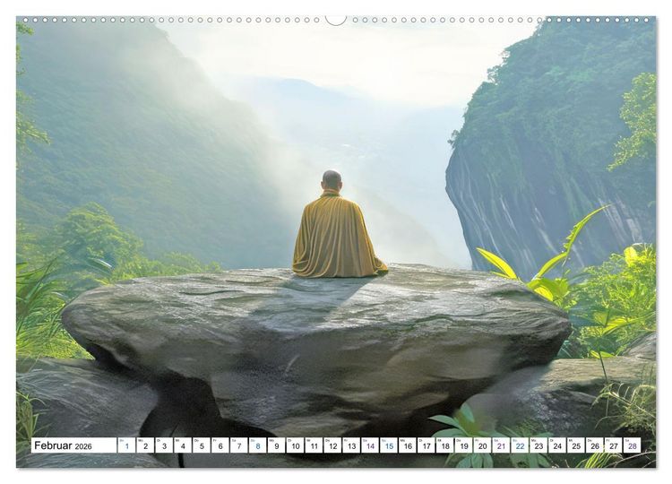 Produktbild: Meditation und weiter Horizont (Wandkalender 2026 DIN A2 quer), CALVENDO Monatskalender