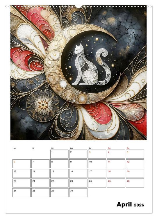Produktbild: Tierische Mondlichtmagie (Wandkalender 2026 DIN A2 hoch), CALVENDO Monatskalender