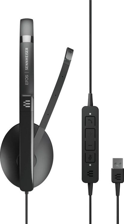 Produktbild: EPOS On Ear Headset kabelgebunden Stereo Schwarz Noise Cancelling Lautst&auml;rkeregelung, Mikrofon-Stummschaltung Telefon