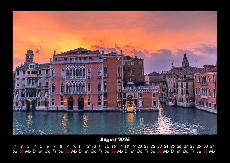 Produktbild: Venedig 2026 Fotokalender DIN A3