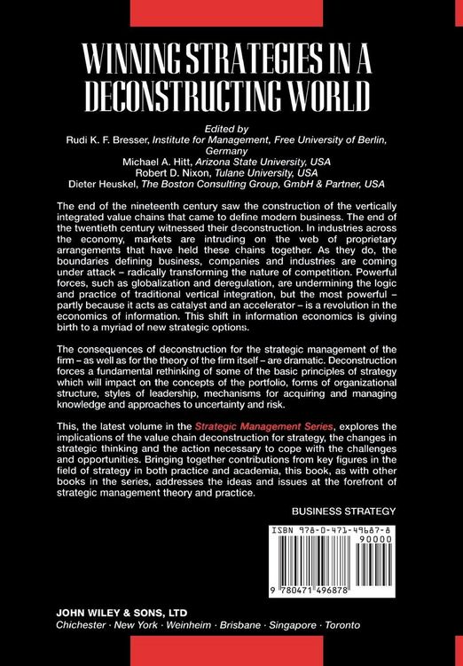 Produktbild: Winning Strategies in a Deconstructing World