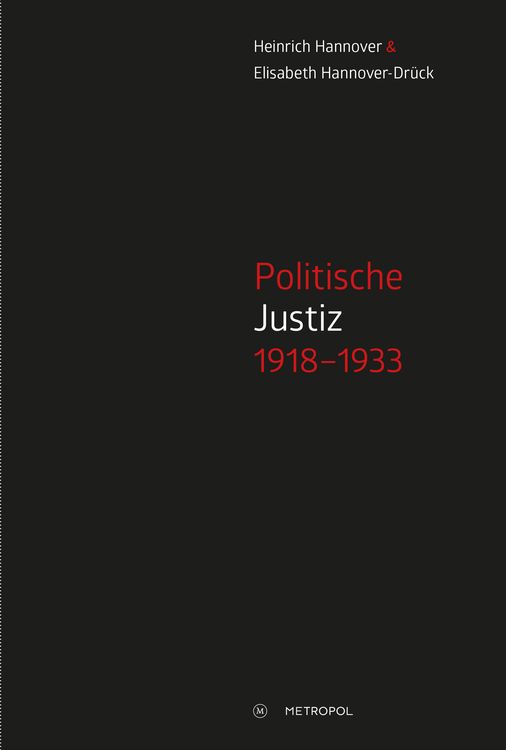 Produktbild: Politische Justiz 1918&ndash;1933