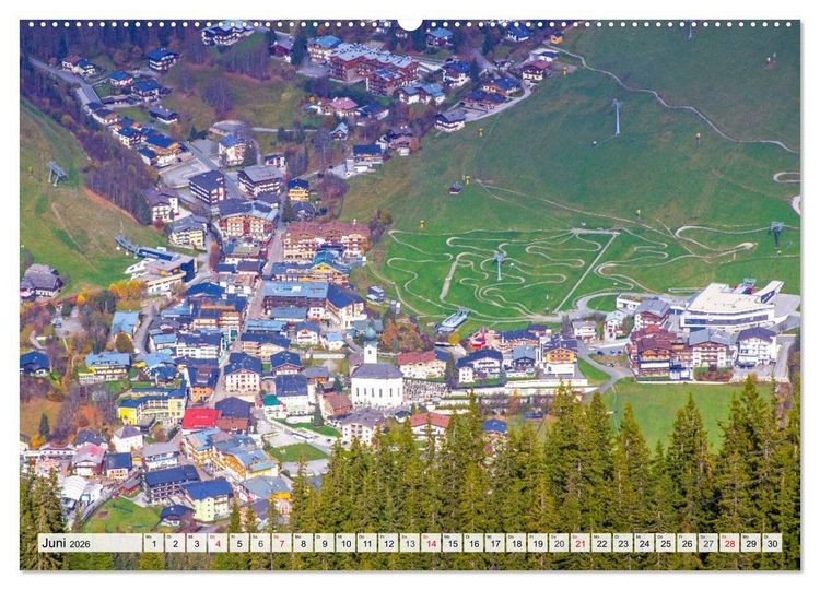 Produktbild: Gr&uuml;&szlig;e aus Saalbach (Wandkalender 2026 DIN A2 quer), CALVENDO Monatskalender