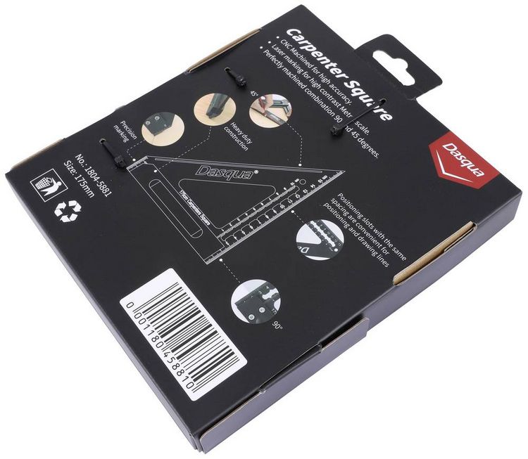 Produktbild: Dasqua 1804-5881 Tischlerwinkel 154mm 90&deg; 1St.