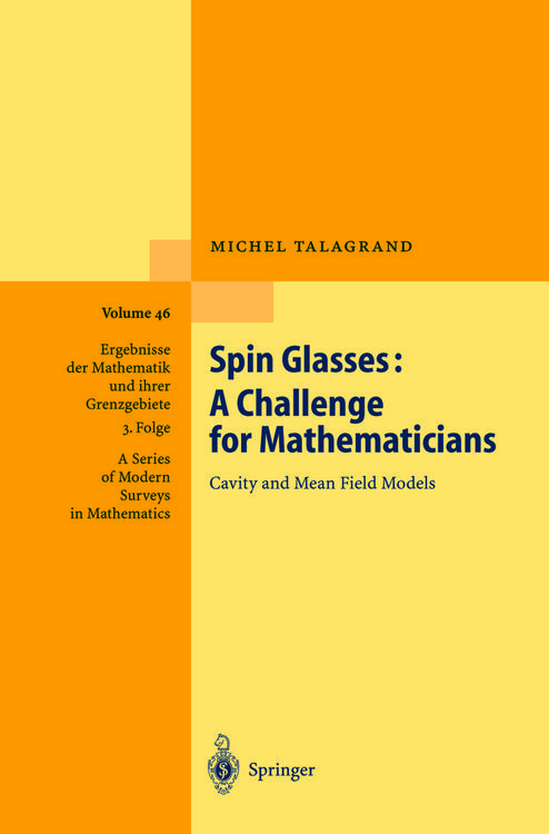 Produktbild: Spin Glasses: A Challenge for Mathematicians