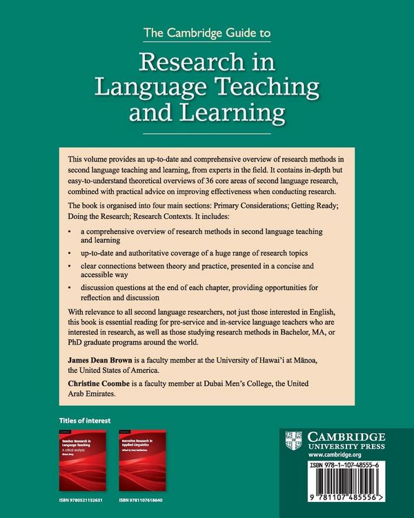 Produktbild: The Cambridge Guide to Research in Language Teaching and Learning