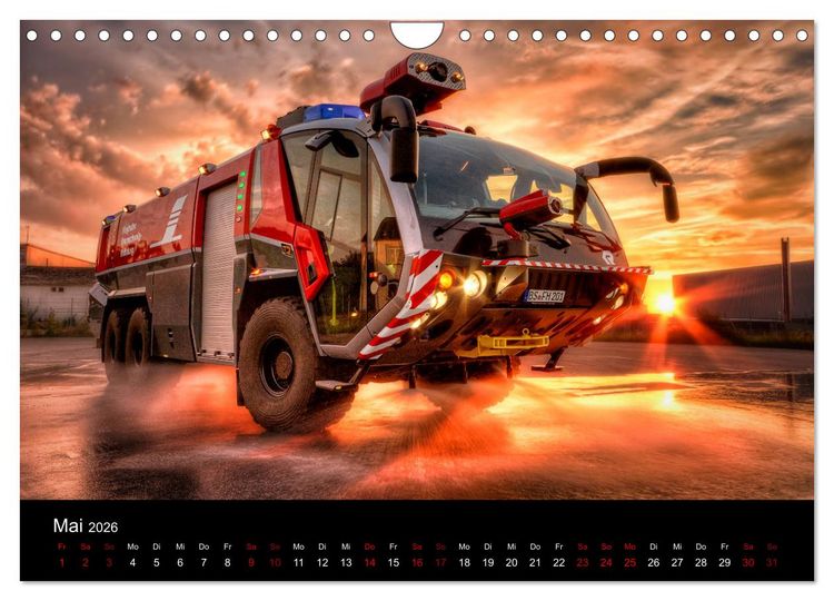 Produktbild: Berufsfeuerwehr Braunschweig (Wandkalender 2026 DIN A4 quer), CALVENDO Monatskalender