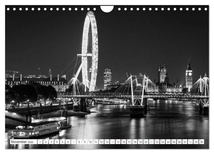 Produktbild: London Stadt an der Themse (Wandkalender 2026 DIN A4 quer), CALVENDO Monatskalender